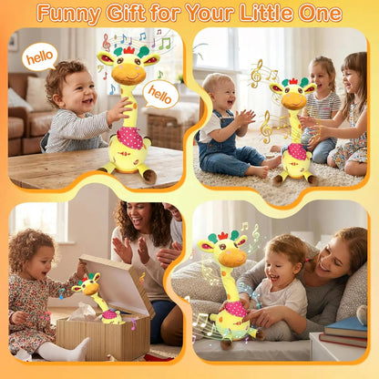 Talking Dancing Giraffe Baby Toys 3-18 Months, Singing Recording Repeats What You Say with Glowing Light, Funny Gift Toddlers 1-3 Year Old, Boys Girls Tummy Time Toys New Model