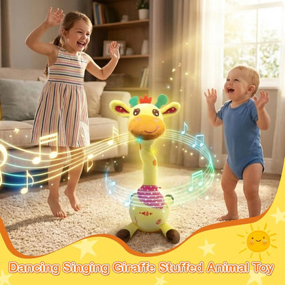 Talking Dancing Giraffe Baby Toys 3-18 Months, Singing Recording Repeats What You Say with Glowing Light, Funny Gift Toddlers 1-3 Year Old, Boys Girls Tummy Time Toys New Model