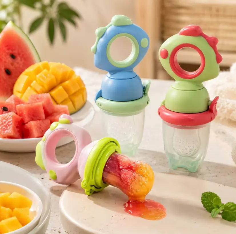 Baby Fruit & Vegetable Feeder, Silicone Baby Fruit Teether Grown Baby Fruit Feeder Child Comfort Toy Baby Food Feeder Silicone Fruit Teether Baby Teether Feeder Baby Fruit Nibbler Infant Fruit Pacifier Teether Baby Comfy Fidgets12 Teething Aid Feeding Aid