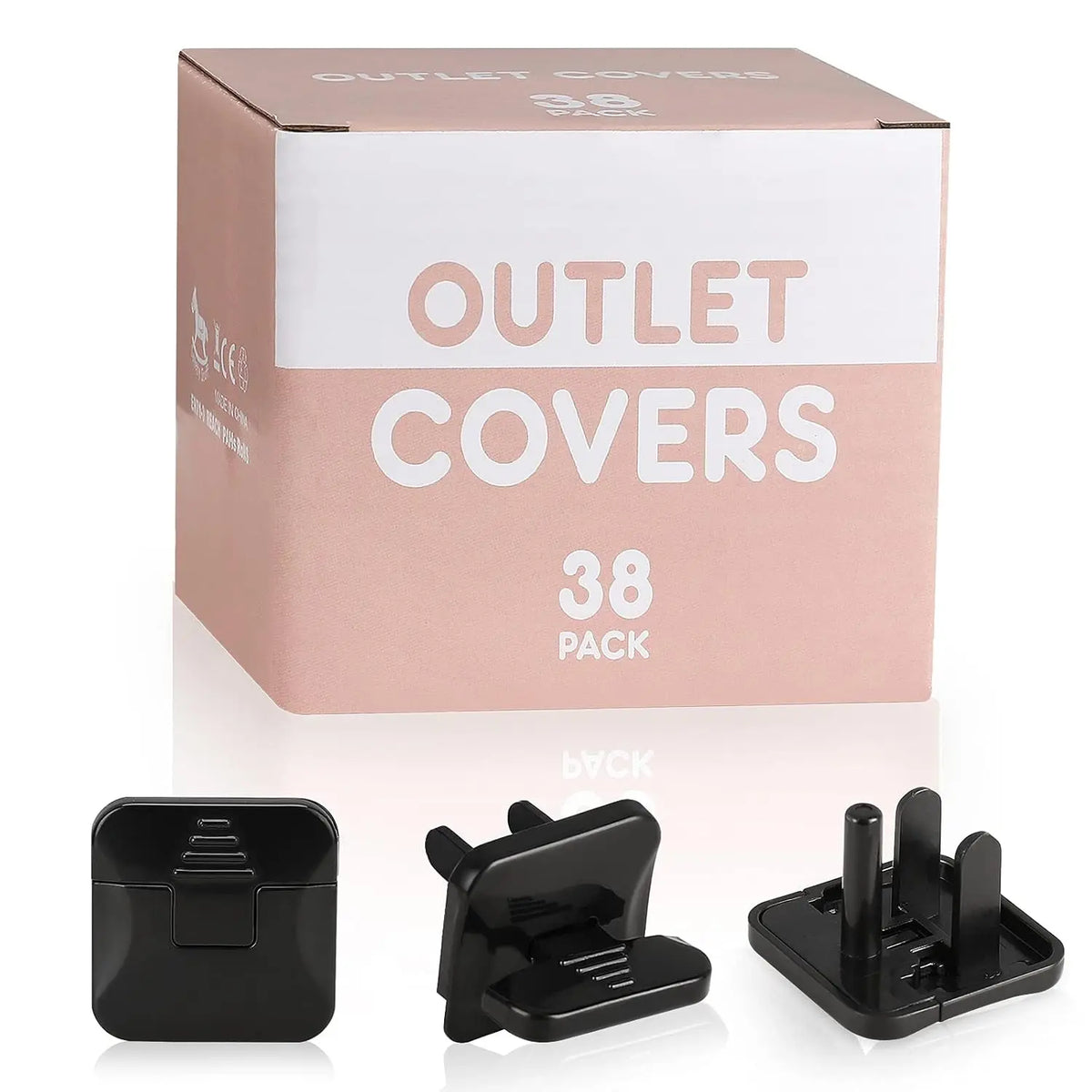 Outlet Covers 38-Pack White Child Proof Electrical Protector Safety Improved Baby Safety Plug Covers