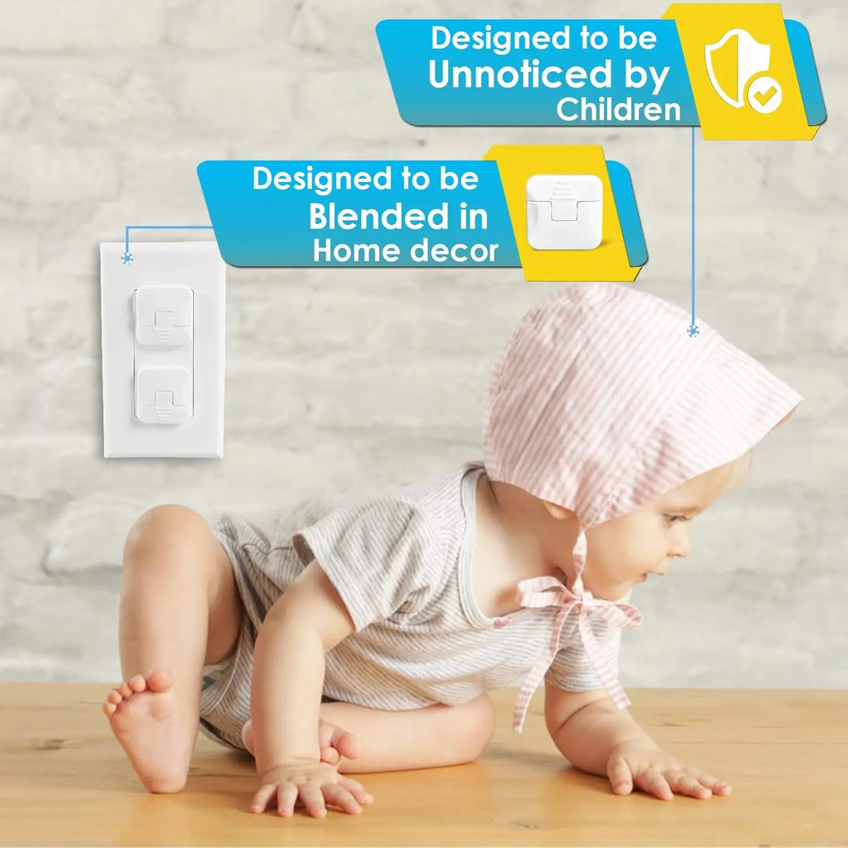 Outlet Covers 38-Pack White Child Proof Electrical Protector Safety Improved Baby Safety Plug Covers