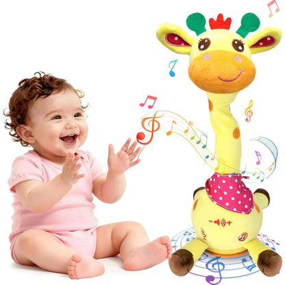 Talking Dancing Giraffe Baby Toys 3-18 Months, Singing Recording Repeats What You Say with Glowing Light, Funny Gift Toddlers 1-3 Year Old, Boys Girls Tummy Time Toys New Model