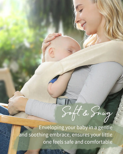 Grownsy Baby Carrier, Cozy Baby Wraps Carrier, Ergonomic Baby Carrier Newborn to Toddler with Head Support./019