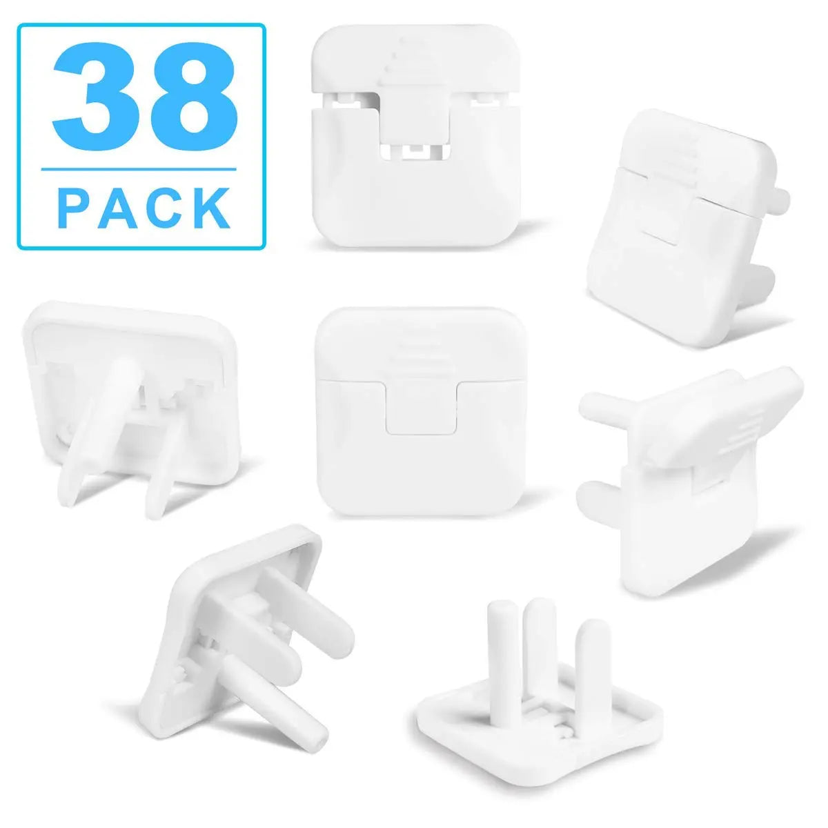 Outlet Covers 38-Pack White Child Proof Electrical Protector Safety Improved Baby Safety Plug Covers